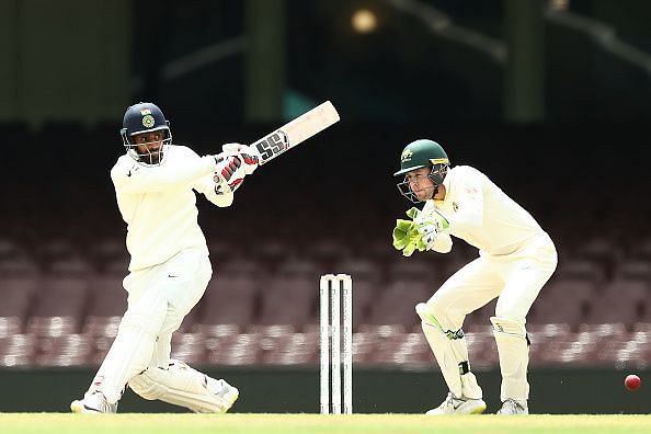 Hanuma Vihari during the warm-up match